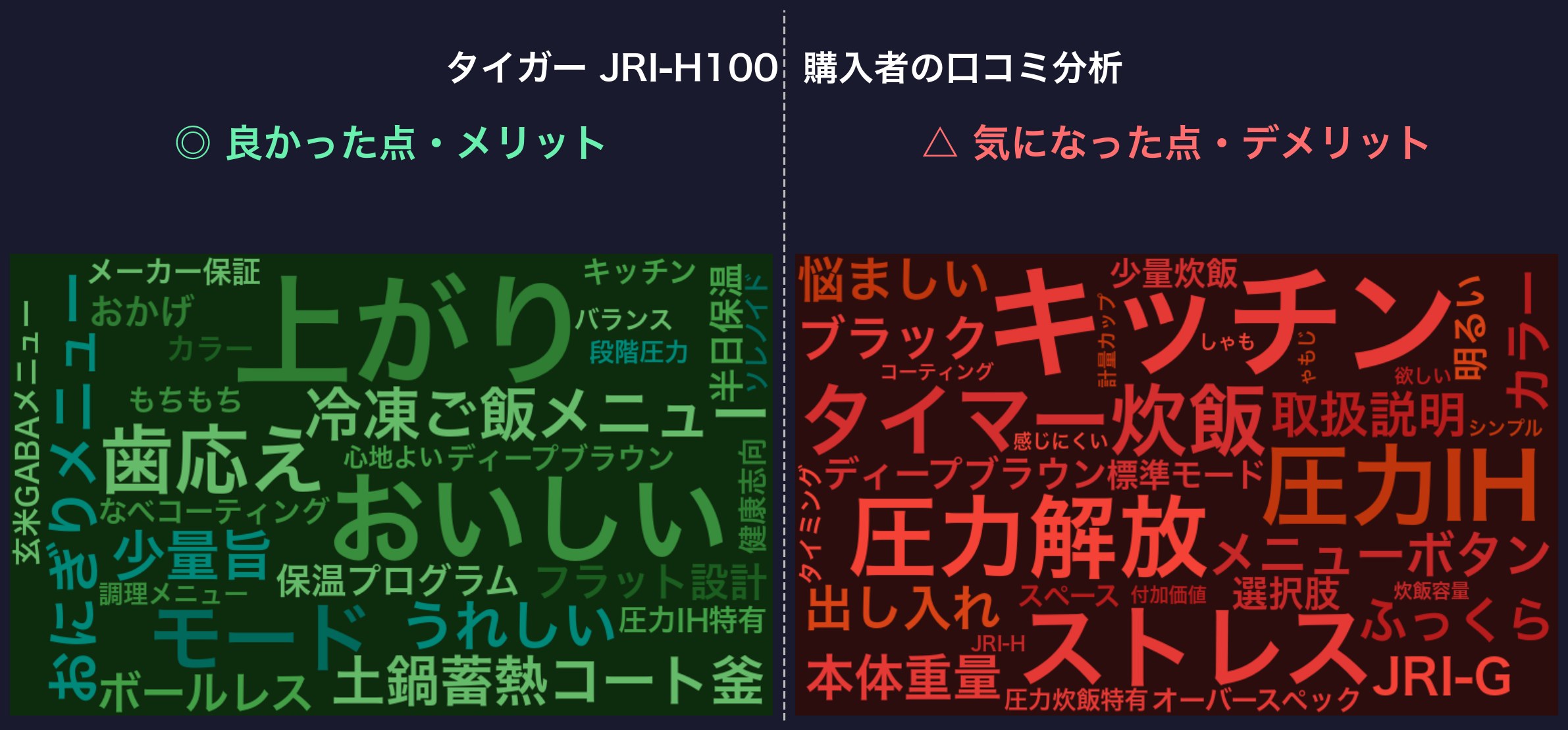口コミワードクラウド：JRI-H100