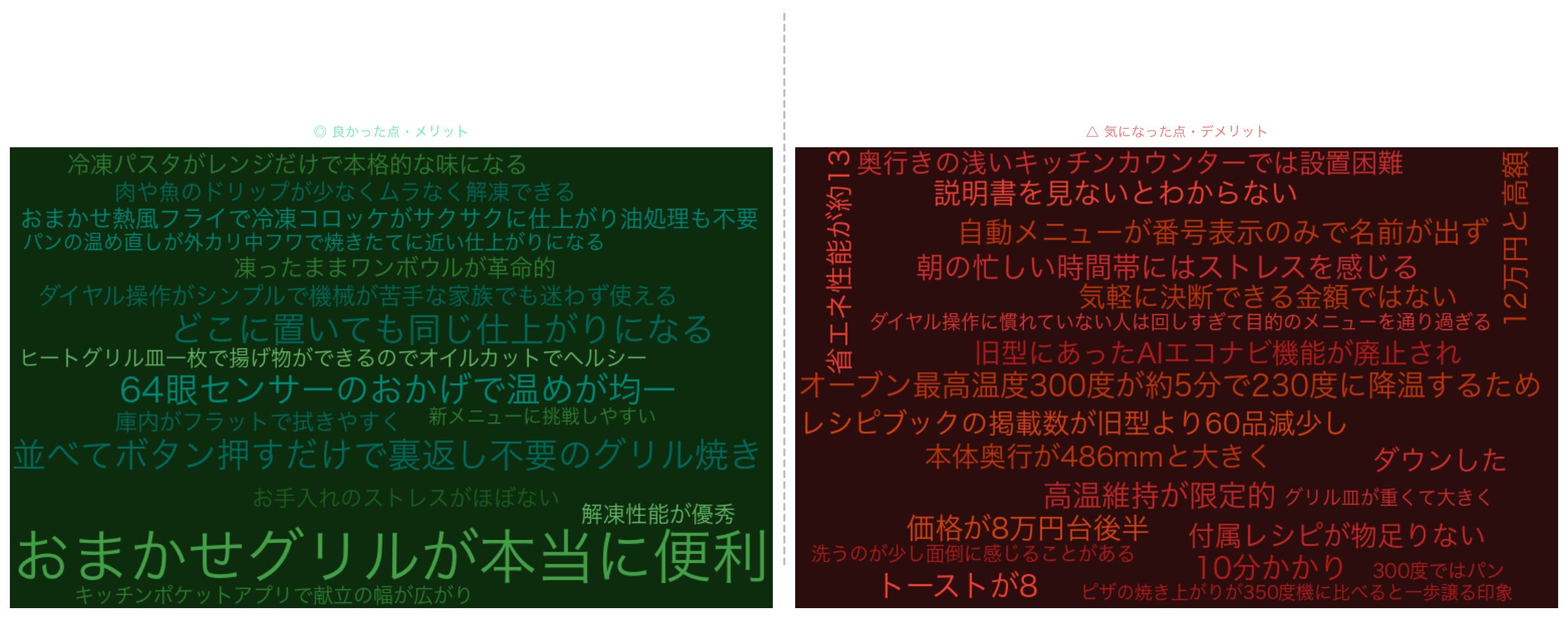 NE-BS9D 口コミワードクラウド