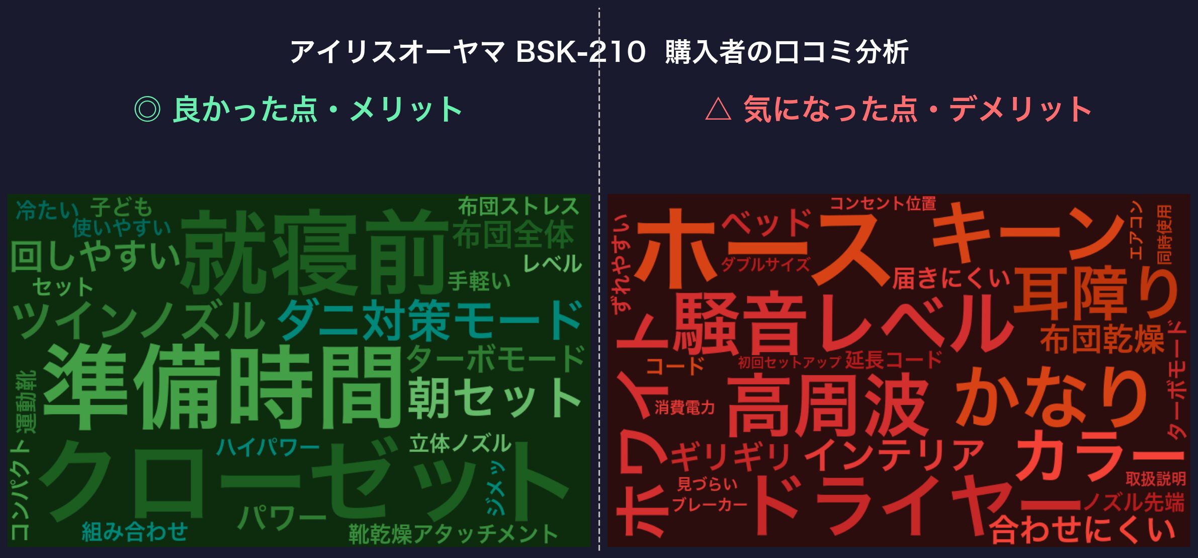 口コミワードクラウド：BSK-210