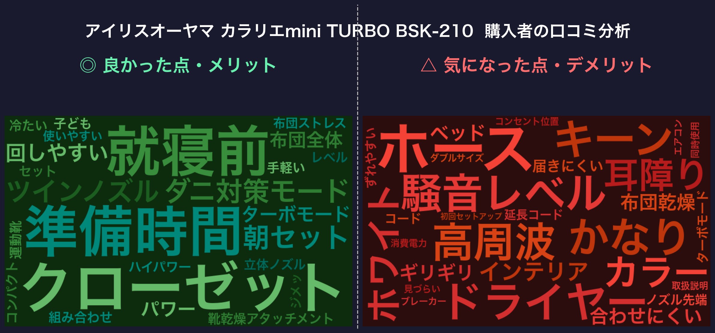 口コミワードクラウド：BSK-210