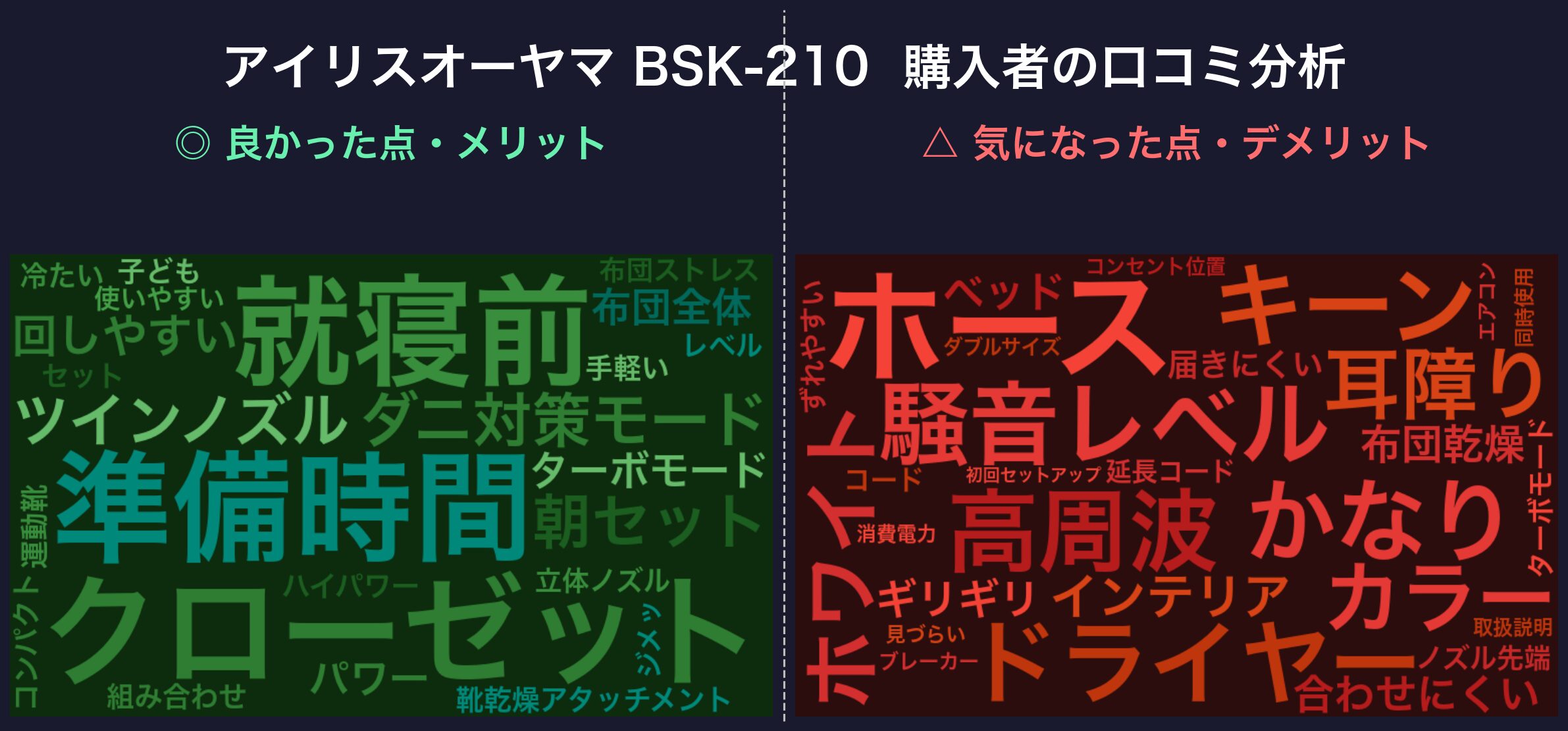 口コミワードクラウド:BSK-210
