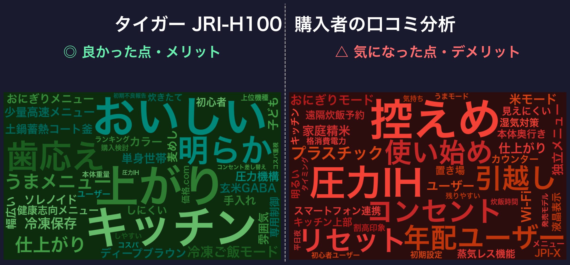 口コミワードクラウド：JRI-H100