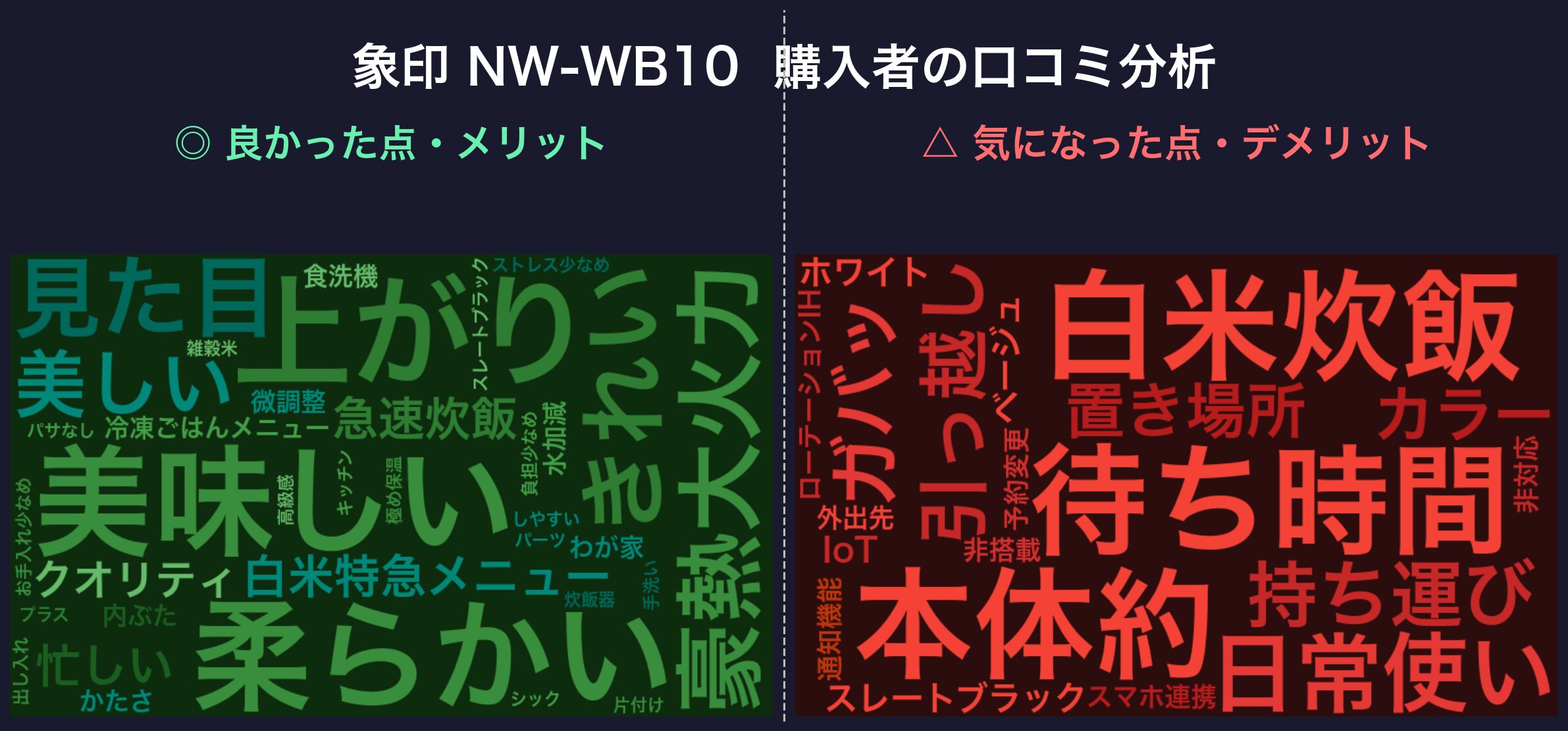 口コミワードクラウド：NW-WB10
